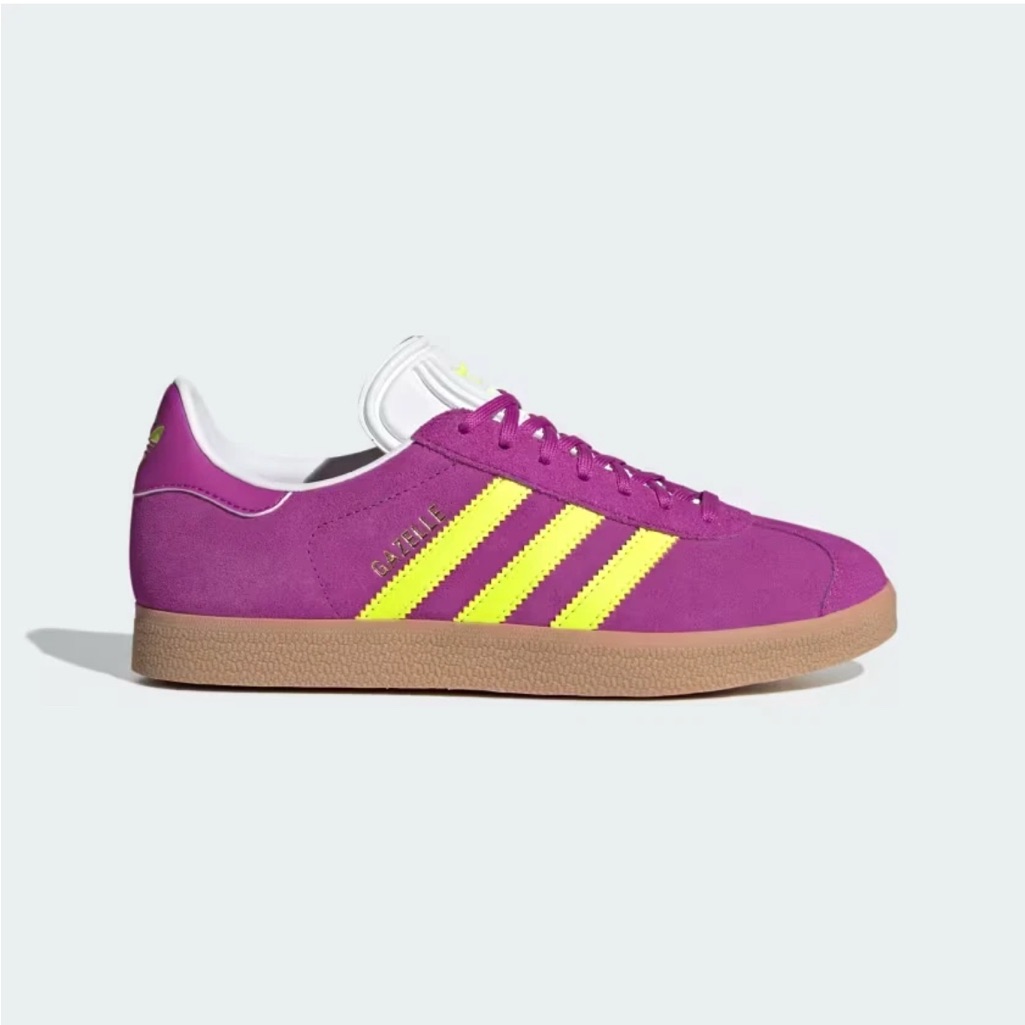 Brand New 75 Adidas Gazelle Purple Burst Solar Yellow